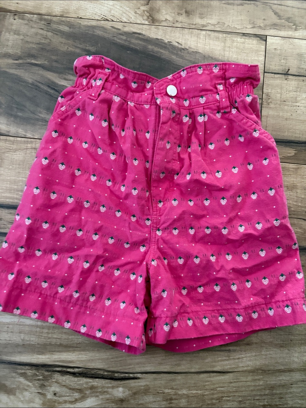 Vintage USA Made OshKosh B'Gosh Strawberry Shorts Girl's Size 6x